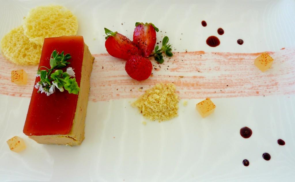 Foie Gras du Sud Ouest à la Fraise du Périgord et au Sauternes