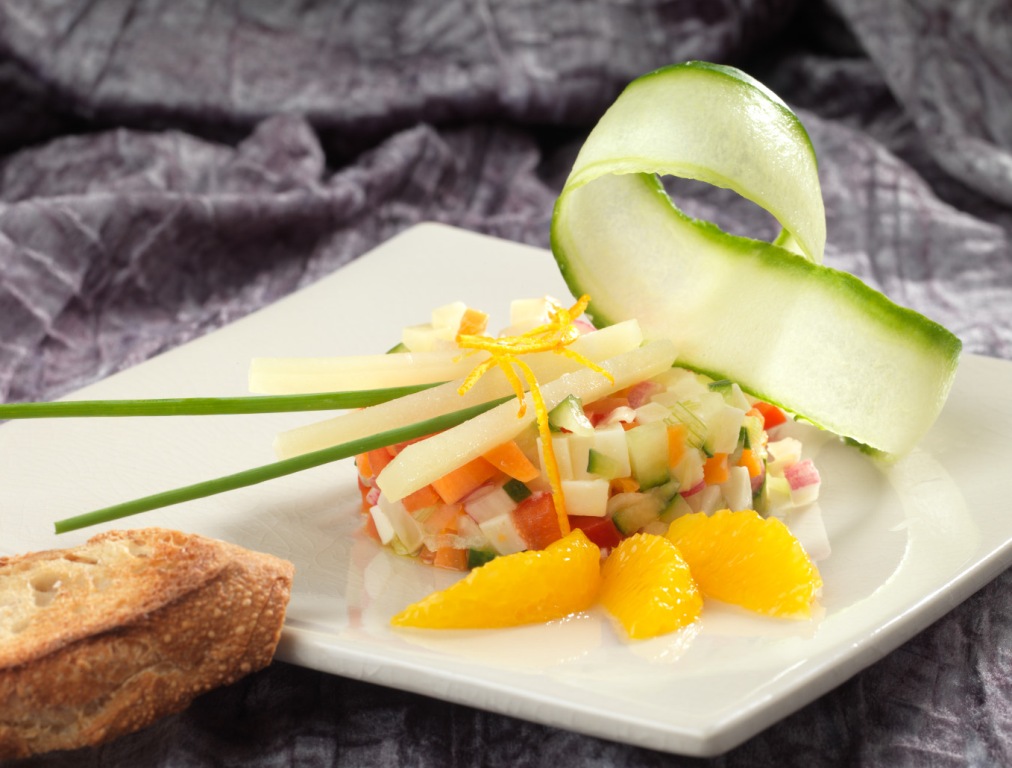 Tartare de jeunes légumes à l’Ossau-Iraty